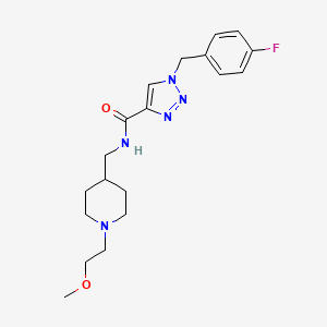 1-(4-fluorobenzyl)-N-{[1-(2-methoxyethyl)-4-piperidinyl]methyl}-1H-1,2,3-triazole-4-carboxamide