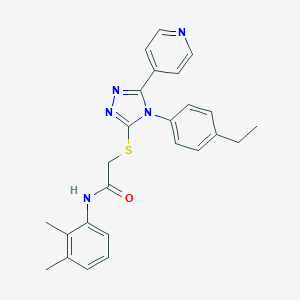 molecular formula C25H25N5OS B425082 N-(2,3-dimethylphenyl)-2-{[4-(4-ethylphenyl)-5-(4-pyridinyl)-4H-1,2,4-triazol-3-yl]sulfanyl}acetamide 