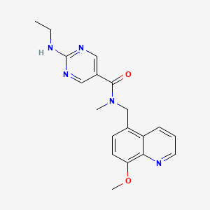 2-(ethylamino)-N-[(8-methoxyquinolin-5-yl)methyl]-N-methylpyrimidine-5-carboxamide