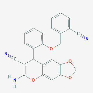 6-amino-8-{2-[(2-cyanobenzyl)oxy]phenyl}-8H-[1,3]dioxolo[4,5-g]chromene-7-carbonitrile