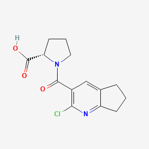 1-[(2-chloro-6,7-dihydro-5H-cyclopenta[b]pyridin-3-yl)carbonyl]-L-proline