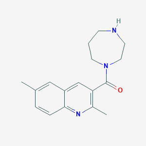 molecular formula C17H21N3O B4250867 3-(1,4-diazepan-1-ylcarbonyl)-2,6-dimethylquinoline dihydrochloride 