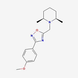 (2R*,6S*)-1-{[3-(4-methoxyphenyl)-1,2,4-oxadiazol-5-yl]methyl}-2,6-dimethylpiperidine