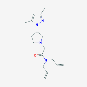 N,N-diallyl-2-[3-(3,5-dimethyl-1H-pyrazol-1-yl)pyrrolidin-1-yl]acetamide