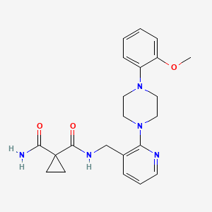 N~1~-({2-[4-(2-methoxyphenyl)-1-piperazinyl]-3-pyridinyl}methyl)-1,1-cyclopropanedicarboxamide