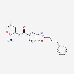 N-[(1S)-1-(aminocarbonyl)-3-methylbutyl]-2-(3-phenylpropyl)-1,3-benzoxazole-5-carboxamide