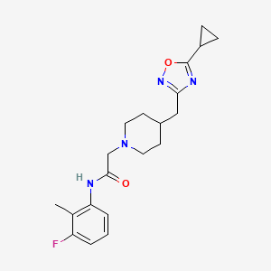 2-{4-[(5-cyclopropyl-1,2,4-oxadiazol-3-yl)methyl]piperidin-1-yl}-N-(3-fluoro-2-methylphenyl)acetamide