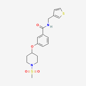 3-{[1-(methylsulfonyl)-4-piperidinyl]oxy}-N-(3-thienylmethyl)benzamide