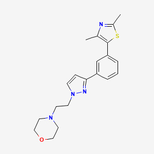 molecular formula C20H24N4OS B4250981 4-(2-{3-[3-(2,4-dimethyl-1,3-thiazol-5-yl)phenyl]-1H-pyrazol-1-yl}ethyl)morpholine 