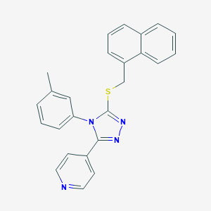 molecular formula C25H20N4S B425099 4-(3-methylphenyl)-5-(4-pyridinyl)-4H-1,2,4-triazol-3-yl 1-naphthylmethyl sulfide 