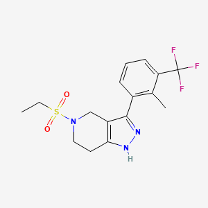 5-(ethylsulfonyl)-3-[2-methyl-3-(trifluoromethyl)phenyl]-4,5,6,7-tetrahydro-1H-pyrazolo[4,3-c]pyridine