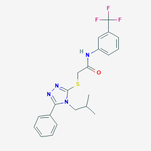 2-[(4-isobutyl-5-phenyl-4H-1,2,4-triazol-3-yl)sulfanyl]-N-[3-(trifluoromethyl)phenyl]acetamide