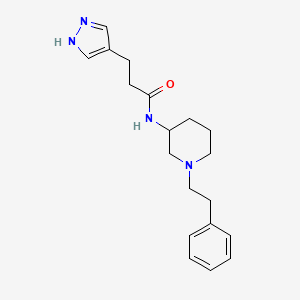 N-[1-(2-phenylethyl)-3-piperidinyl]-3-(1H-pyrazol-4-yl)propanamide