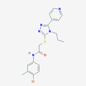 molecular formula C19H20BrN5OS B425104 N-(4-bromo-3-methylphenyl)-2-{[4-propyl-5-(4-pyridinyl)-4H-1,2,4-triazol-3-yl]sulfanyl}acetamide 