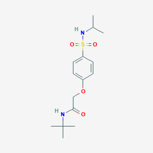 molecular formula C15H24N2O4S B425105 N-(tert-butyl)-2-{4-[(isopropylamino)sulfonyl]phenoxy}acetamide 