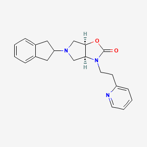 (3aS*,6aR*)-5-(2,3-dihydro-1H-inden-2-yl)-3-[2-(2-pyridinyl)ethyl]hexahydro-2H-pyrrolo[3,4-d][1,3]oxazol-2-one