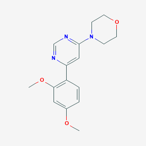 molecular formula C16H19N3O3 B4251052 4-[6-(2,4-dimethoxyphenyl)pyrimidin-4-yl]morpholine 