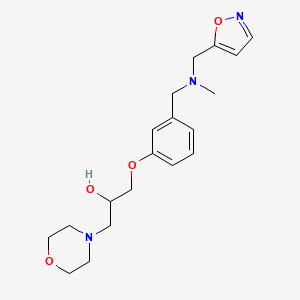 1-[3-[[Methyl(1,2-oxazol-5-ylmethyl)amino]methyl]phenoxy]-3-morpholin-4-ylpropan-2-ol