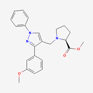 methyl 1-{[3-(3-methoxyphenyl)-1-phenyl-1H-pyrazol-4-yl]methyl}-L-prolinate