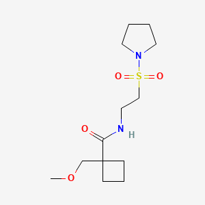 molecular formula C13H24N2O4S B4251085 1-(methoxymethyl)-N-[2-(pyrrolidin-1-ylsulfonyl)ethyl]cyclobutanecarboxamide 