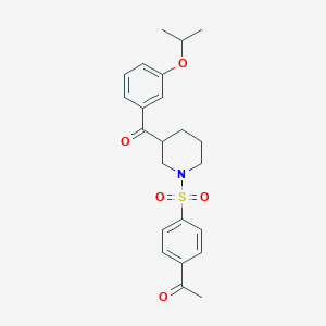 1-(4-{[3-(3-isopropoxybenzoyl)-1-piperidinyl]sulfonyl}phenyl)ethanone