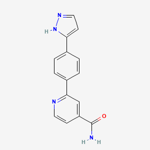 2-[4-(1H-pyrazol-5-yl)phenyl]isonicotinamide