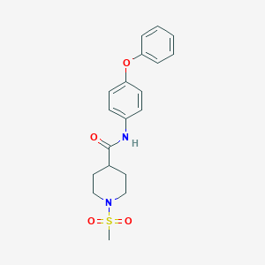 molecular formula C19H22N2O4S B425114 1-(methylsulfonyl)-N-(4-phenoxyphenyl)-4-piperidinecarboxamide CAS No. 593263-70-8