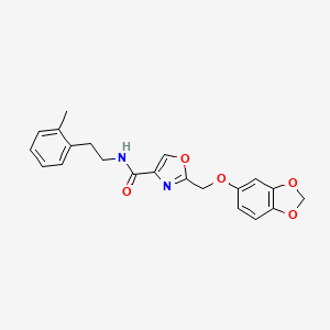 molecular formula C21H20N2O5 B4251180 2-[(1,3-benzodioxol-5-yloxy)methyl]-N-[2-(2-methylphenyl)ethyl]-1,3-oxazole-4-carboxamide 