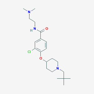 3-chloro-N-[2-(dimethylamino)ethyl]-4-{[1-(2,2-dimethylpropyl)-4-piperidinyl]oxy}benzamide