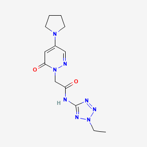 N-(2-ethyl-2H-tetrazol-5-yl)-2-[6-oxo-4-(1-pyrrolidinyl)-1(6H)-pyridazinyl]acetamide