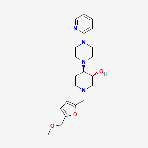 (3R,4R)-1-[[5-(methoxymethyl)furan-2-yl]methyl]-4-(4-pyridin-2-ylpiperazin-1-yl)piperidin-3-ol