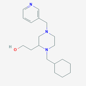 2-[1-(cyclohexylmethyl)-4-(3-pyridinylmethyl)-2-piperazinyl]ethanol