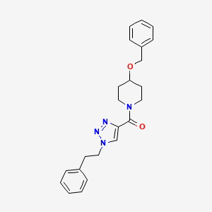 molecular formula C23H26N4O2 B4251215 4-(benzyloxy)-1-{[1-(2-phenylethyl)-1H-1,2,3-triazol-4-yl]carbonyl}piperidine 