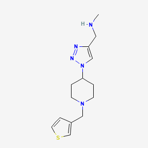 N-methyl-1-{1-[1-(3-thienylmethyl)-4-piperidinyl]-1H-1,2,3-triazol-4-yl}methanamine bis(trifluoroacetate)