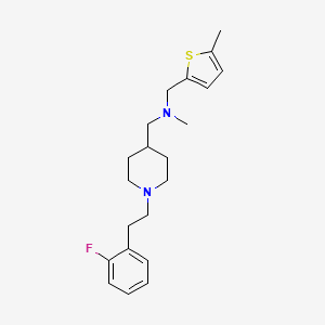 molecular formula C21H29FN2S B4251271 ({1-[2-(2-fluorophenyl)ethyl]-4-piperidinyl}methyl)methyl[(5-methyl-2-thienyl)methyl]amine 