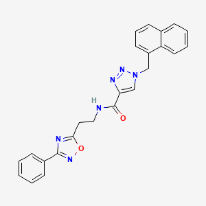 1-(1-naphthylmethyl)-N-[2-(3-phenyl-1,2,4-oxadiazol-5-yl)ethyl]-1H-1,2,3-triazole-4-carboxamide