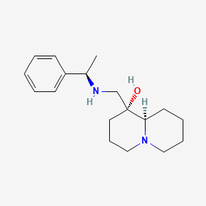 molecular formula C18H28N2O B4251296 (1R,9aR)-1-[[[(1R)-1-phenylethyl]amino]methyl]-2,3,4,6,7,8,9,9a-octahydroquinolizin-1-ol 