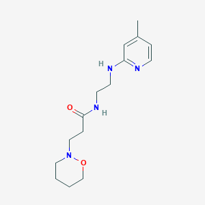 N-{2-[(4-methylpyridin-2-yl)amino]ethyl}-3-(1,2-oxazinan-2-yl)propanamide