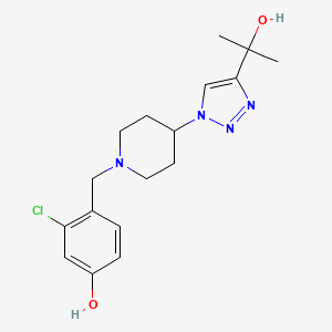 molecular formula C17H23ClN4O2 B4251306 3-Chloro-4-[[4-[4-(2-hydroxypropan-2-yl)triazol-1-yl]piperidin-1-yl]methyl]phenol 