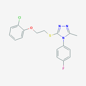 3-{[2-(2-chlorophenoxy)ethyl]sulfanyl}-4-(4-fluorophenyl)-5-methyl-4H-1,2,4-triazole