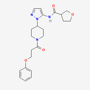 N-{1-[1-(3-phenoxypropanoyl)-4-piperidinyl]-1H-pyrazol-5-yl}tetrahydro-3-furancarboxamide