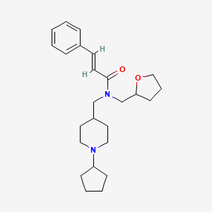 (2E)-N-[(1-cyclopentyl-4-piperidinyl)methyl]-3-phenyl-N-(tetrahydro-2-furanylmethyl)acrylamide