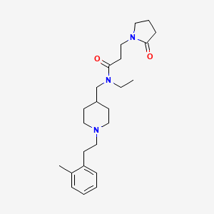 N-ethyl-N-[[1-[2-(2-methylphenyl)ethyl]piperidin-4-yl]methyl]-3-(2-oxopyrrolidin-1-yl)propanamide