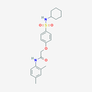 molecular formula C22H28N2O4S B425133 2-[4-(cyclohexylsulfamoyl)phenoxy]-N-(2,4-dimethylphenyl)acetamide 