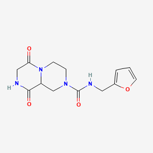 N-(2-furylmethyl)-6,9-dioxooctahydro-2H-pyrazino[1,2-a]pyrazine-2-carboxamide