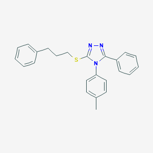 molecular formula C24H23N3S B425139 4-(4-methylphenyl)-3-phenyl-5-[(3-phenylpropyl)sulfanyl]-4H-1,2,4-triazole 