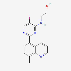 2-{[5-fluoro-2-(8-methyl-5-quinolinyl)-4-pyrimidinyl]amino}ethanol trifluoroacetate (salt)