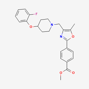 methyl 4-(4-{[4-(2-fluorophenoxy)-1-piperidinyl]methyl}-5-methyl-1,3-oxazol-2-yl)benzoate