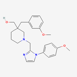 (3-(3-methoxybenzyl)-1-{[1-(4-methoxyphenyl)-1H-imidazol-2-yl]methyl}-3-piperidinyl)methanol