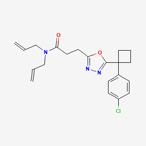 N,N-diallyl-3-{5-[1-(4-chlorophenyl)cyclobutyl]-1,3,4-oxadiazol-2-yl}propanamide